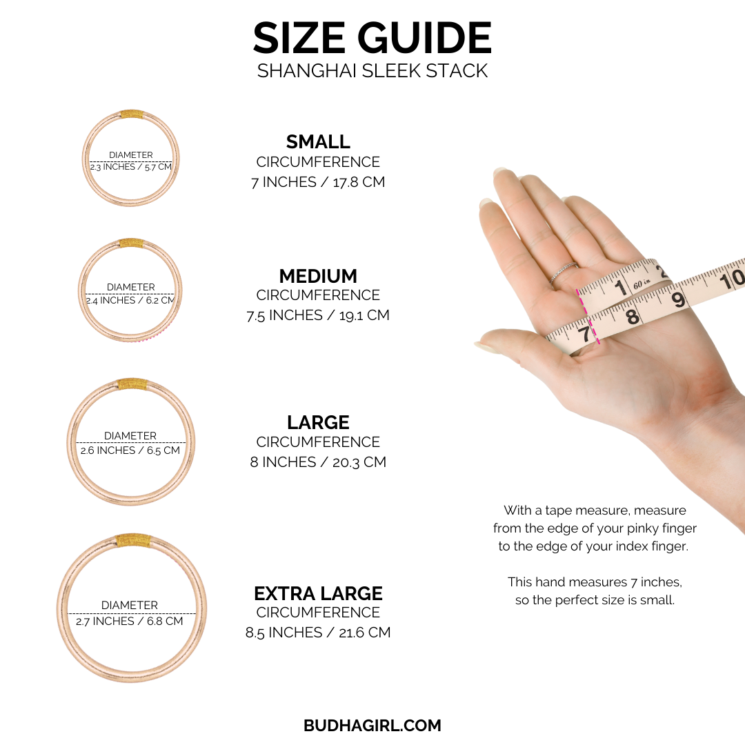 Shanghai Sleek Bangle Bracelet Stack