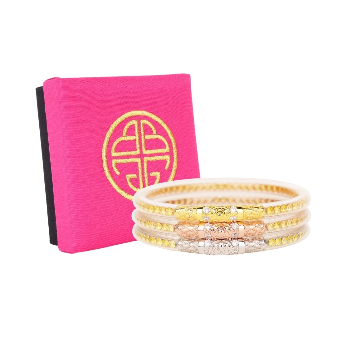 Yelllow Rose Three Queens All Weather Bangles | BuDhaGirl