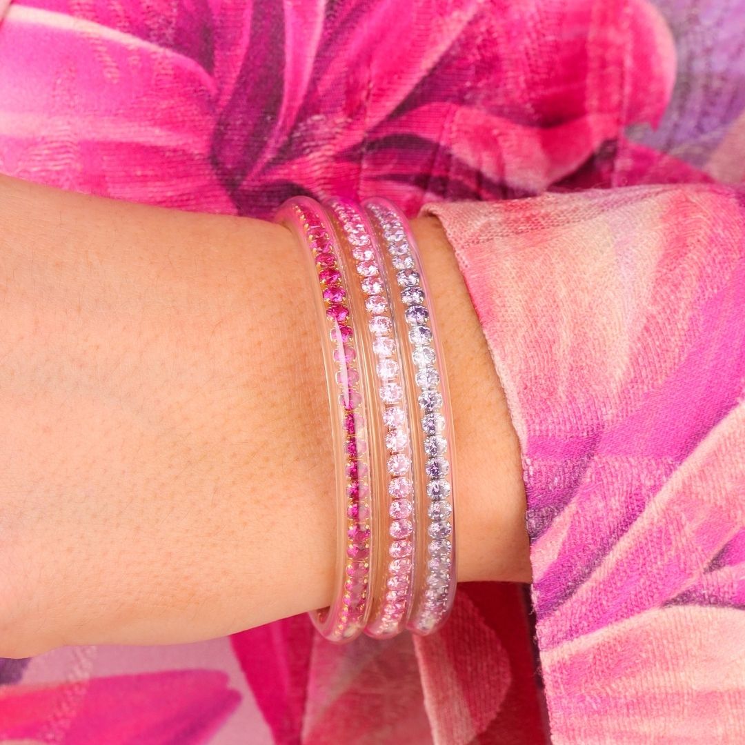 Valentine's Day Bangle Bracelet Stacks for Women - Mixed Three Queens All Weather Bangles Stack | BuDhaGirl