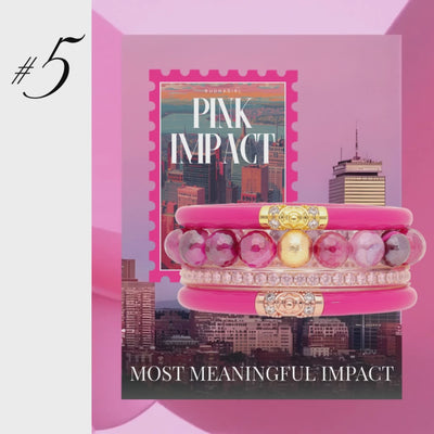 Pink Impact Bangle Bracelet Stack from BuDhaGirl