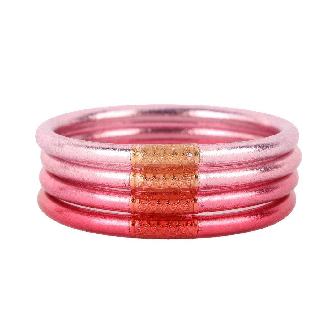 Carousel Pink All Weather Bangles® (AWB®) - Serenity Prayer | Bangle Bracelets for Women | BuDhaGirl