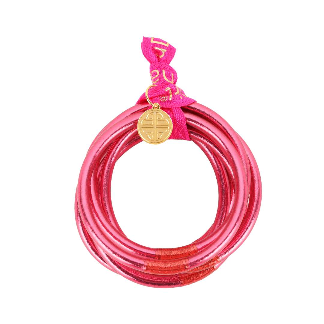 Pink All Weather Bangles® (AWB®) - Serenity Prayer | Bangle Bracelets for Women | BuDhaGirl