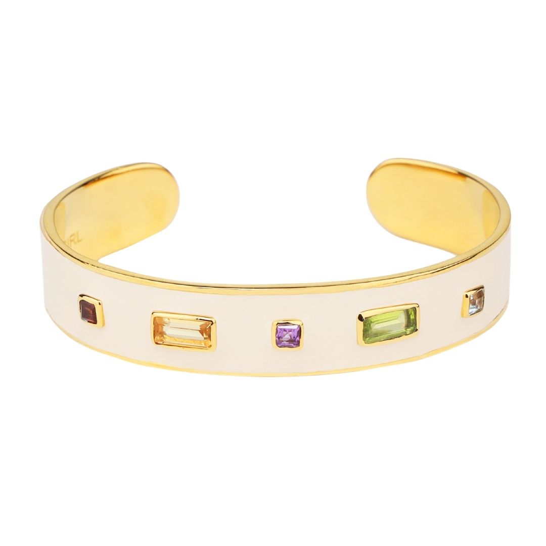 Daria Cuff - White Enamel