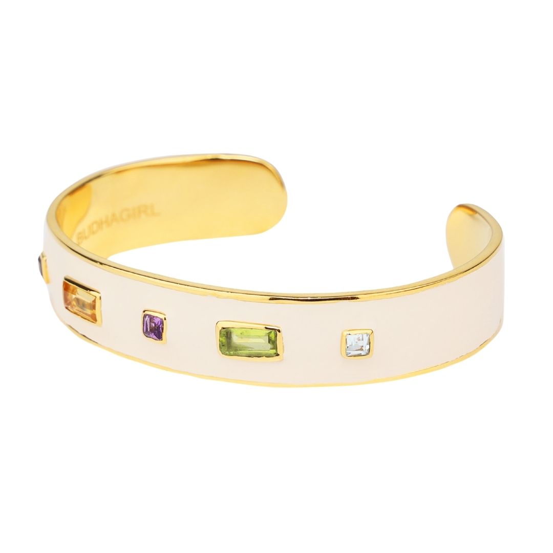 Daria Cuff - White Enamel