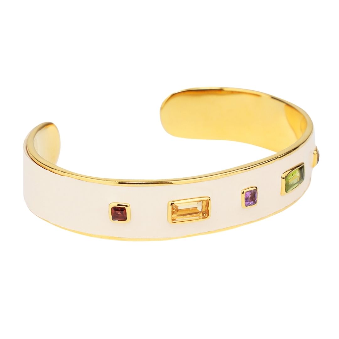 Daria Cuff - White Enamel